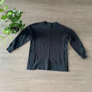 Aerie (by American Eagle) Black Sweatshirt with Side Slit Detail